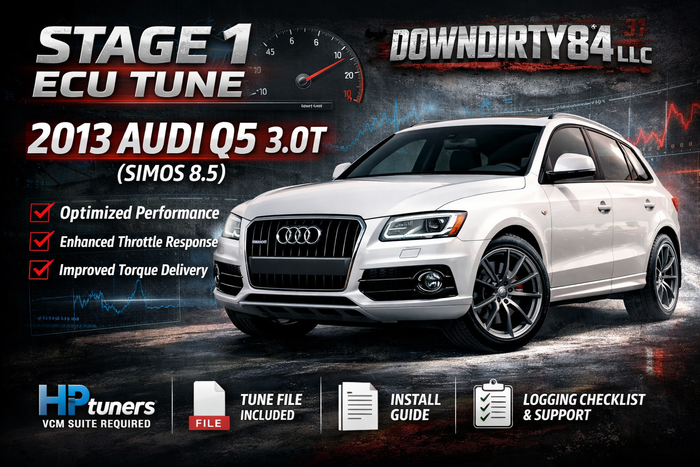 2013 Audi Q5 3.0T Stage 1 ECU Tune — Simos 8.5