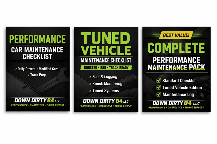 Tuned Vehicle Maintenance Checklist PDF | DD84