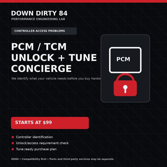 DD84 PCM TCM Unlock and Tune Concierge for controller access planning