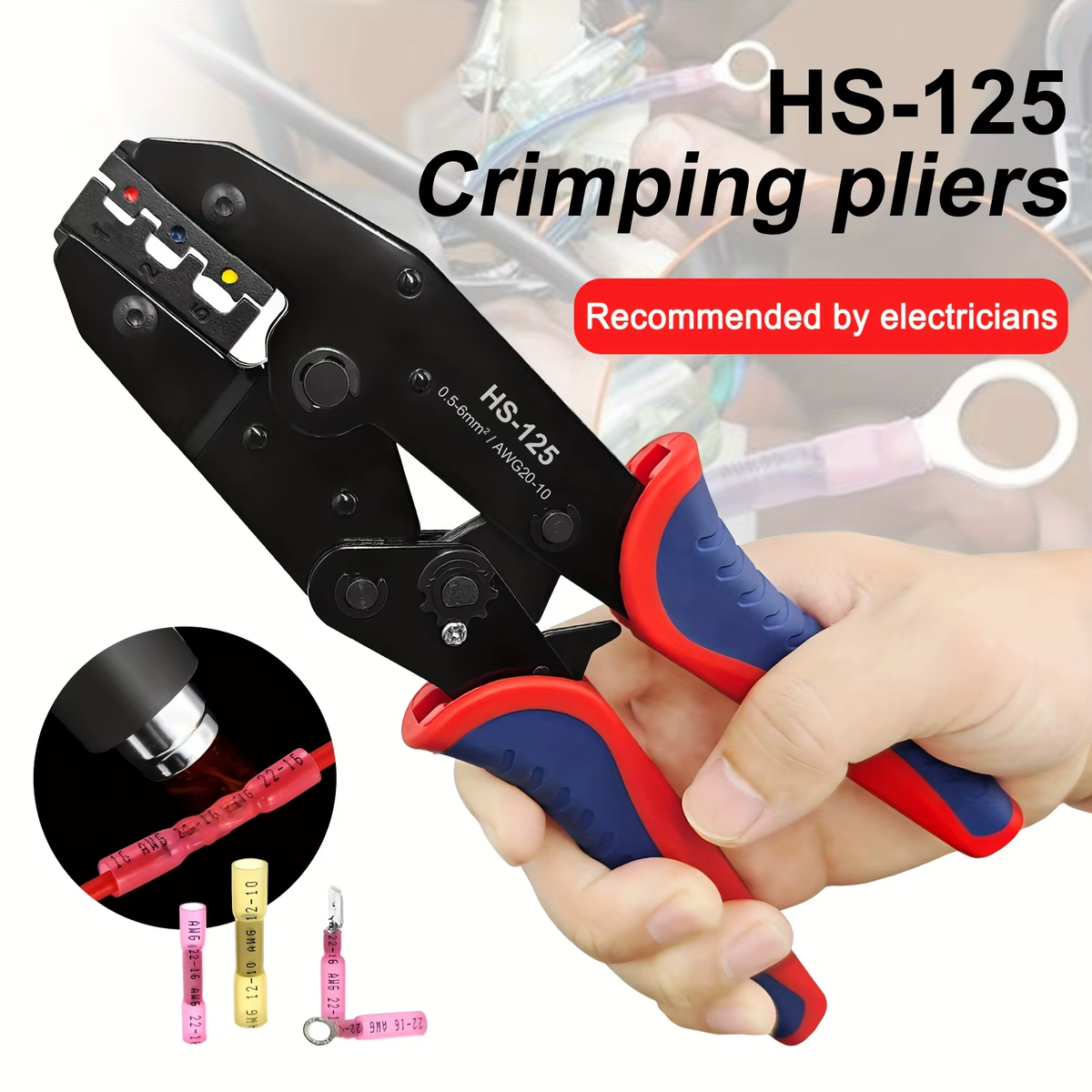 Ratcheting Heat-Shrink Connector Crimping Tool