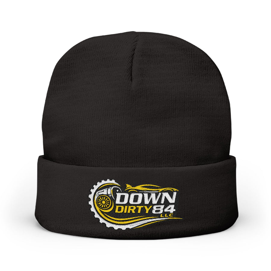 Down Dirty 84 Embroidered Knit Beanie