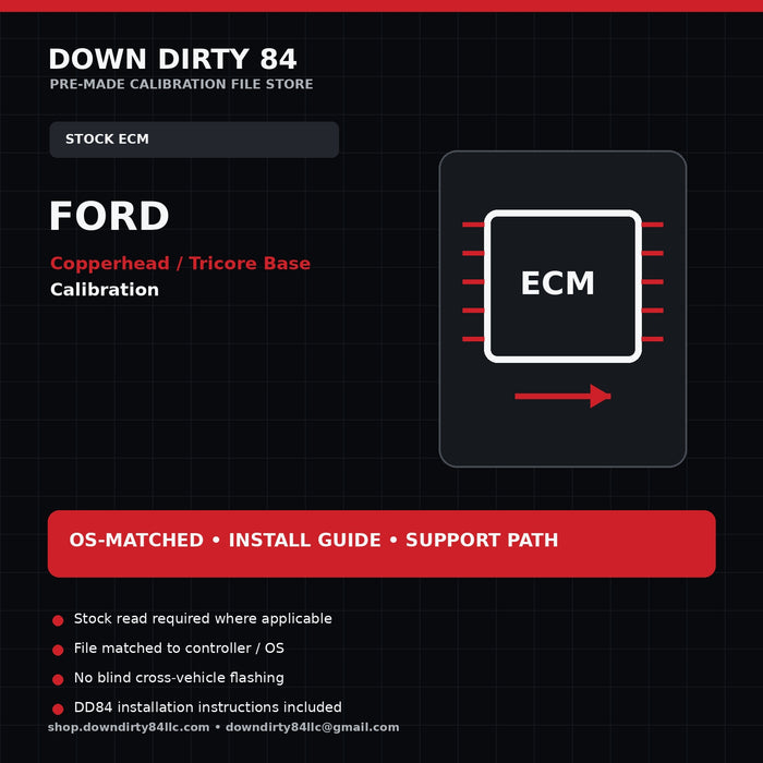 DD84 Ford Copperhead Tricore pre-made base calibration