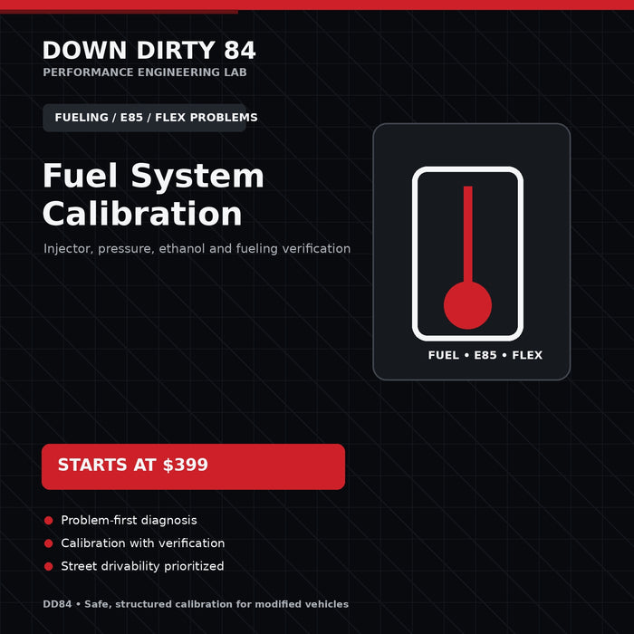 DD84 Fuel System Calibration service for injectors E85 flex fuel and boosted setups