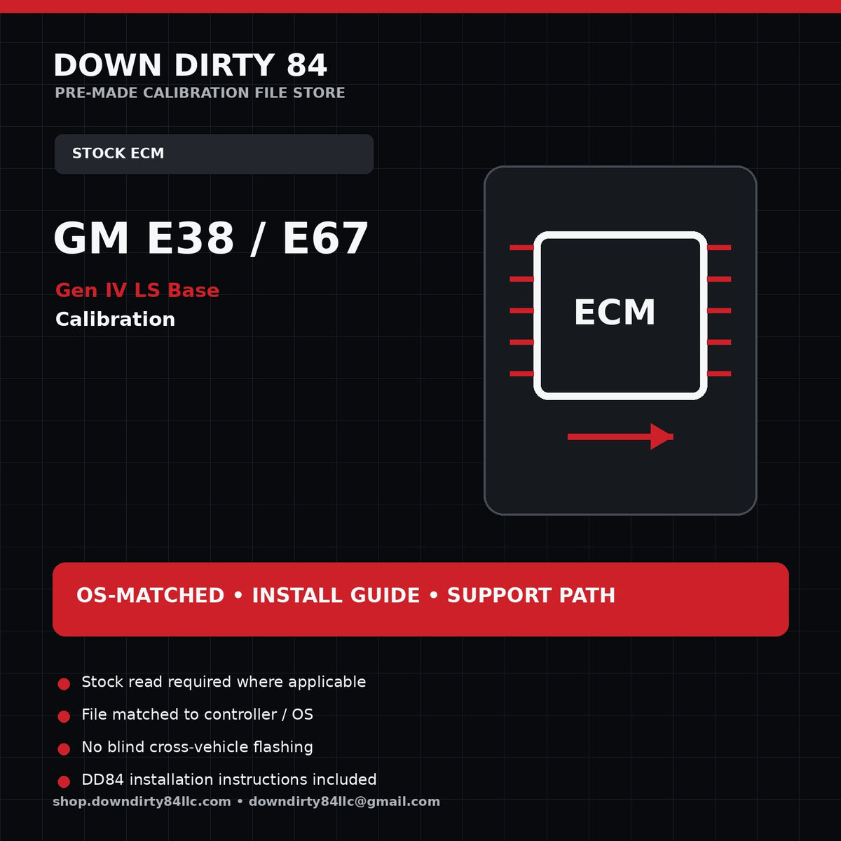 DD84 GM E38 / E67 Gen IV LS Base Calibration