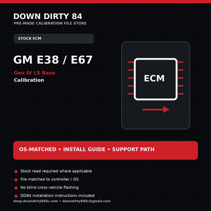 DD84 GM E38 E67 Gen IV LS pre-made base calibration