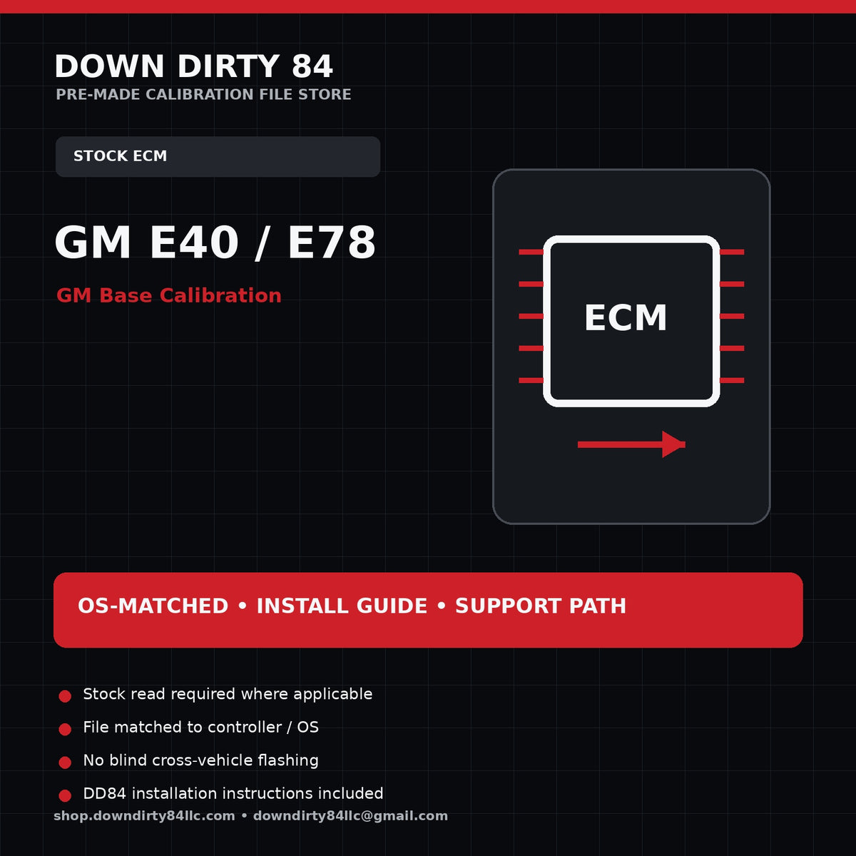 DD84 GM E40 / E78 Base Calibration