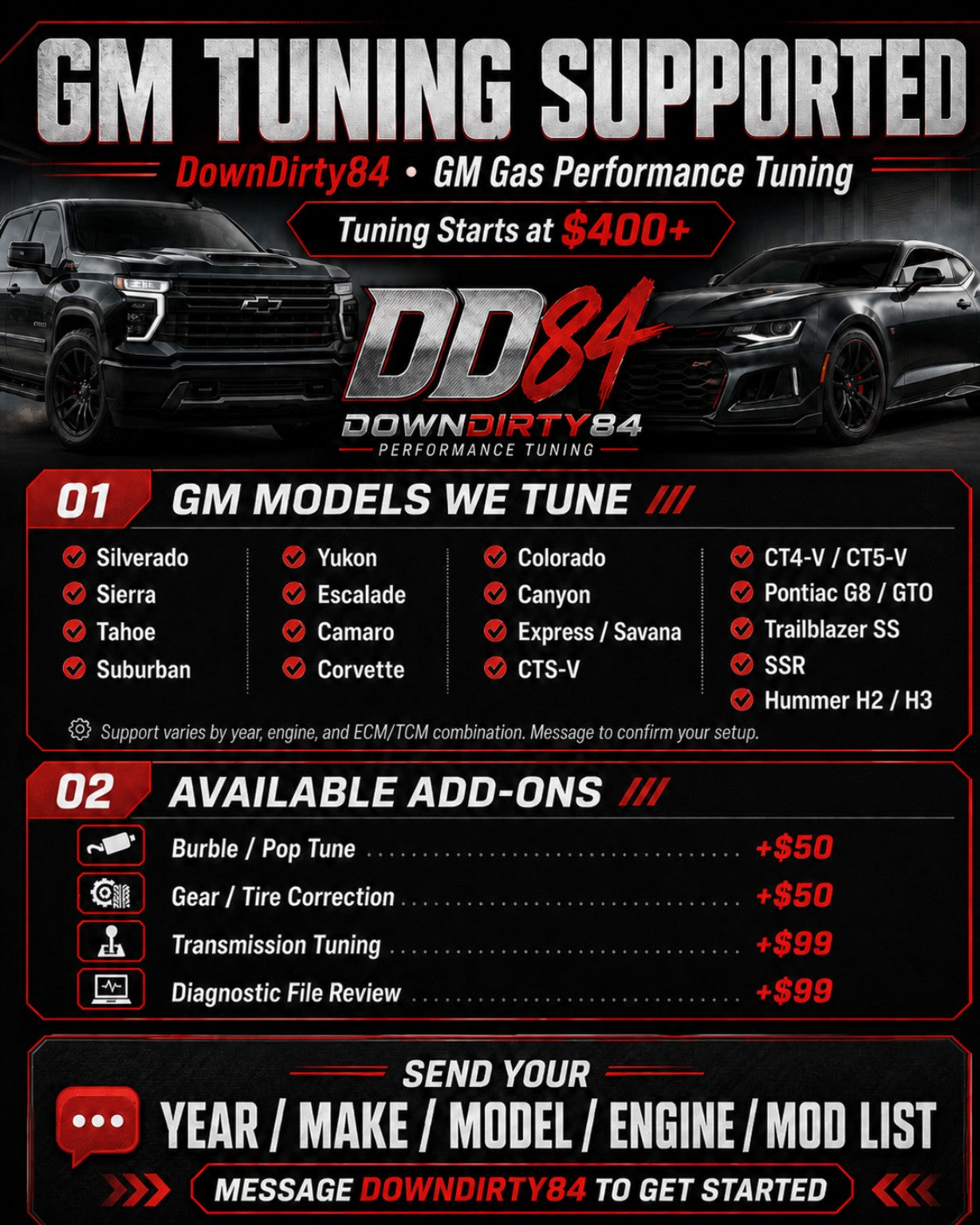 GM Custom ECU Tuning Service