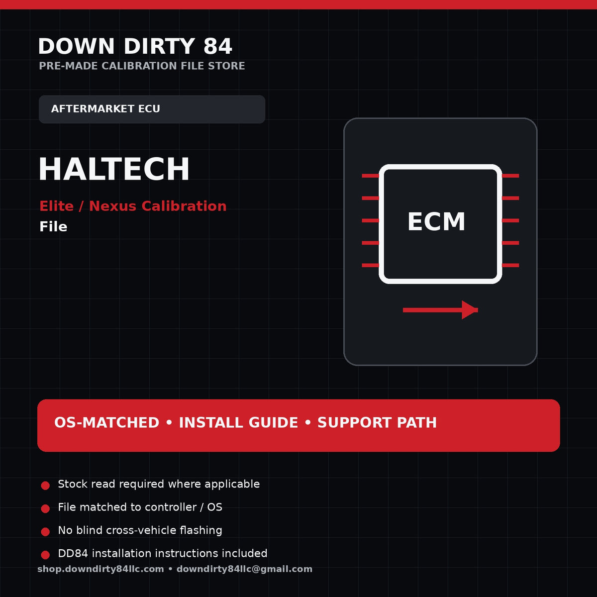 DD84 Haltech Elite / Nexus Base Calibration File
