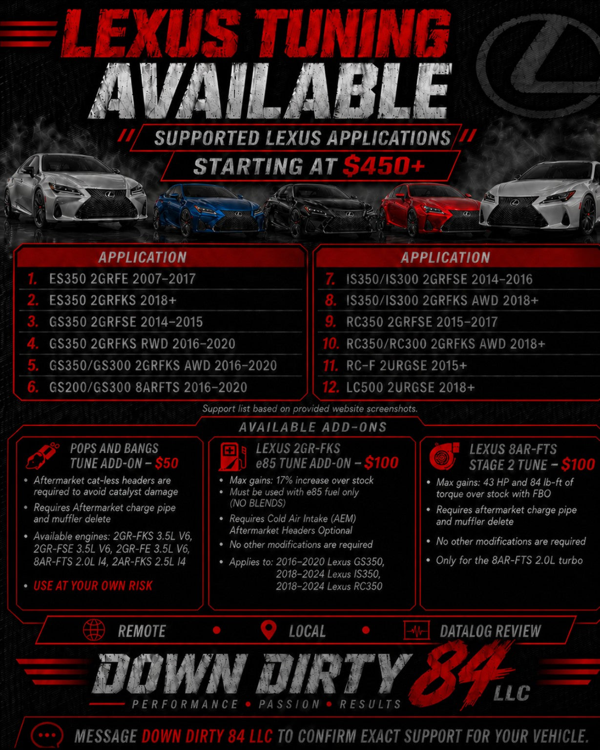Toyota / Lexus Performance Tuning Service
