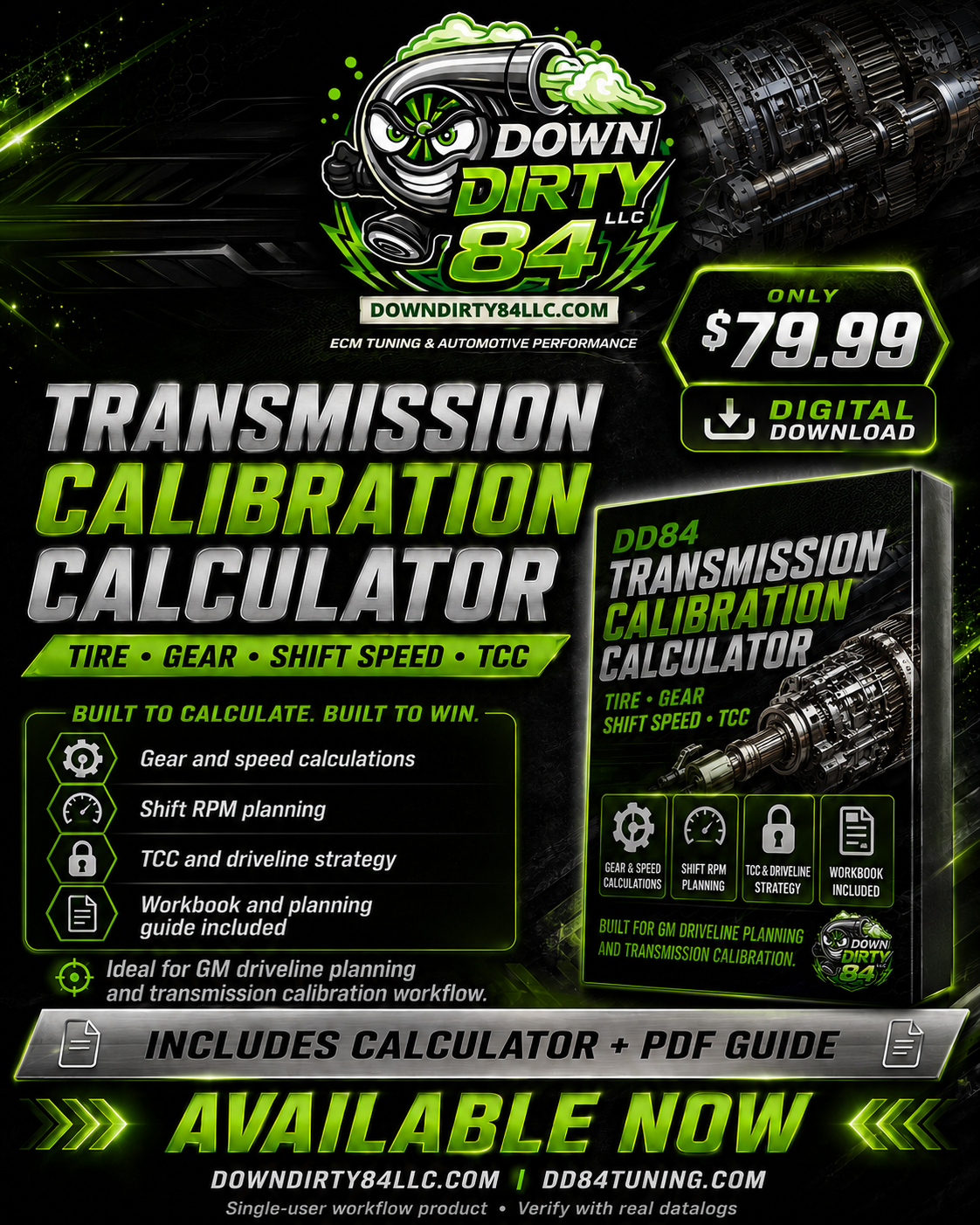 DD84 Transmission Calibration Calculator – GM Driveline Planner