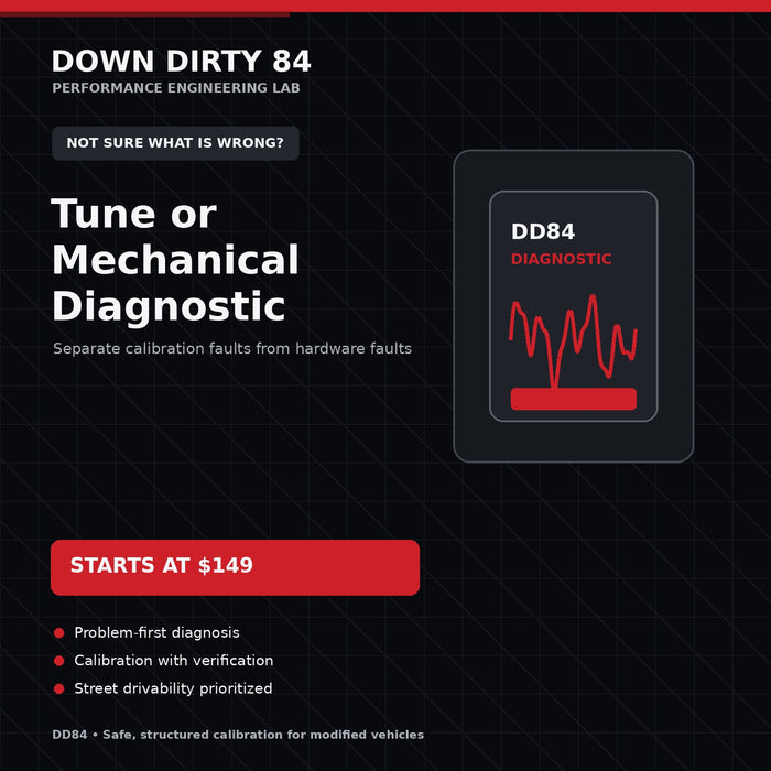 DD84 Tune or Mechanical Diagnostic to separate calibration faults from hardware problems